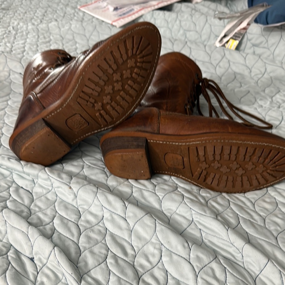 Dan Post Rustic Brown Leather Combat Boot - image 3